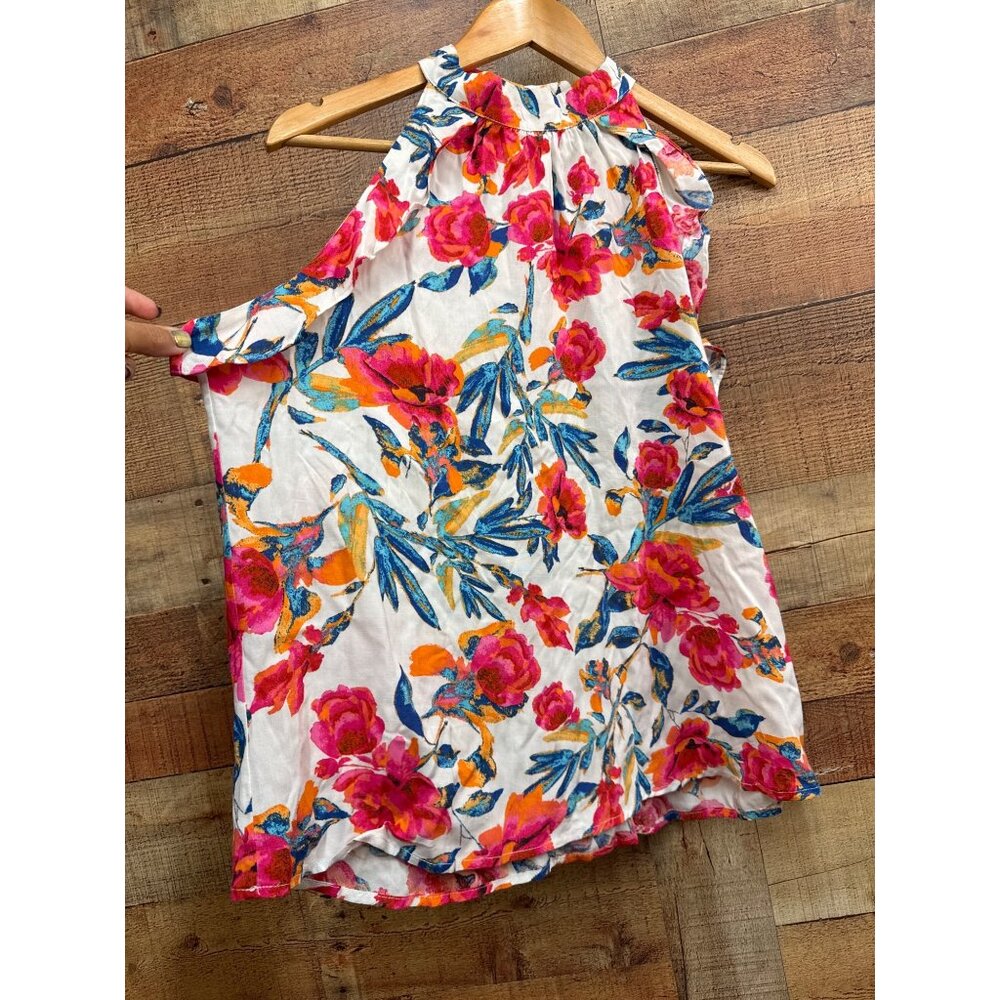 Andrée By Unit Floral Halter Neck Top Large New With Tags - Picture 2 of 5